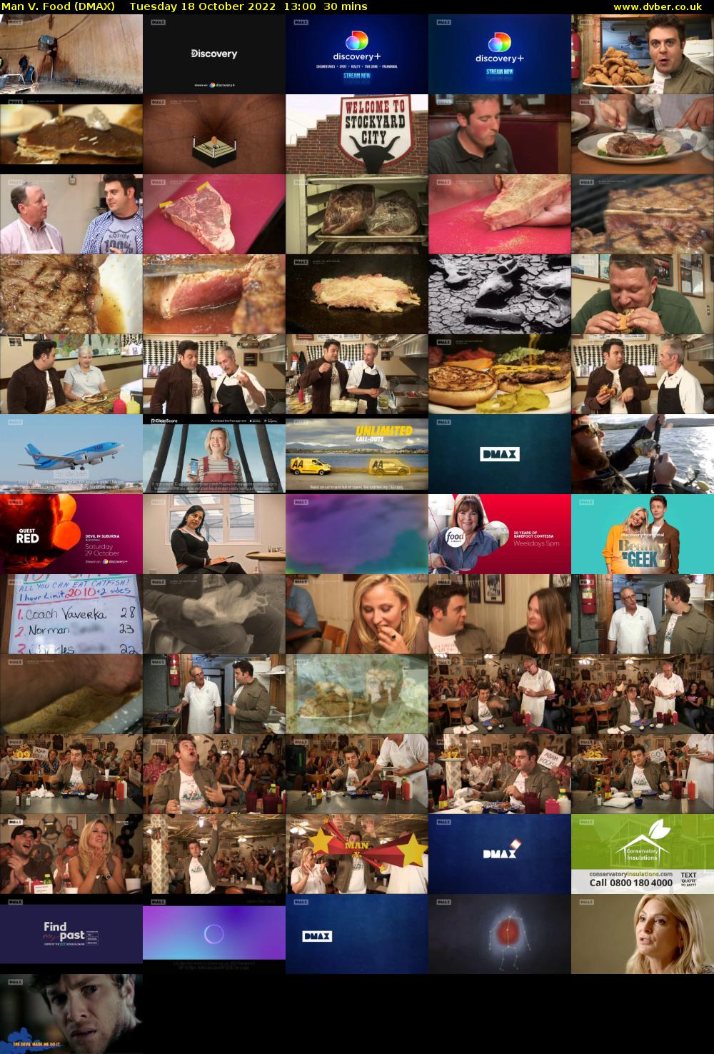 Man V. Food (DMAX) Tuesday 18 October 2022 13:00 - 13:30