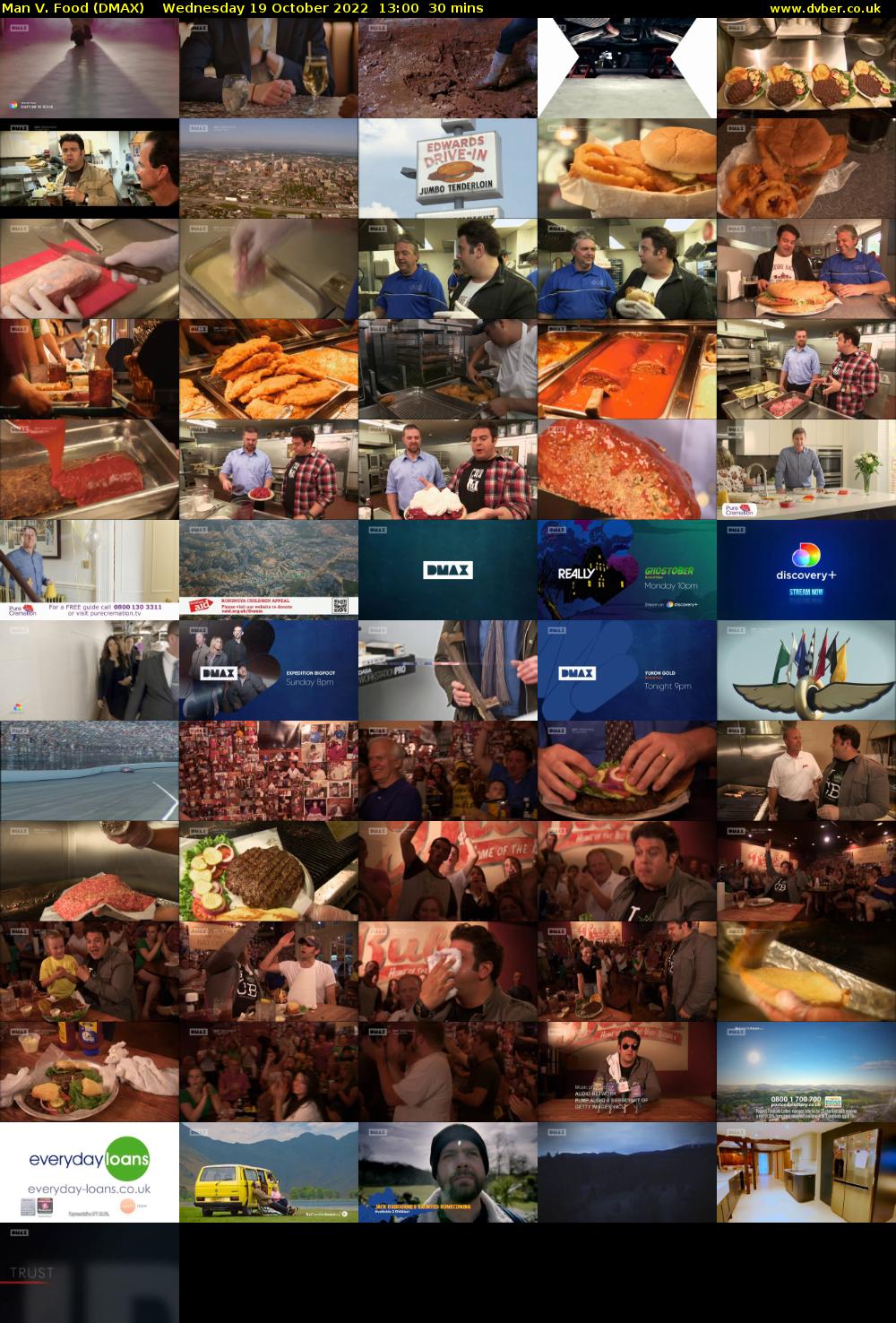 Man V. Food (DMAX) Wednesday 19 October 2022 13:00 - 13:30