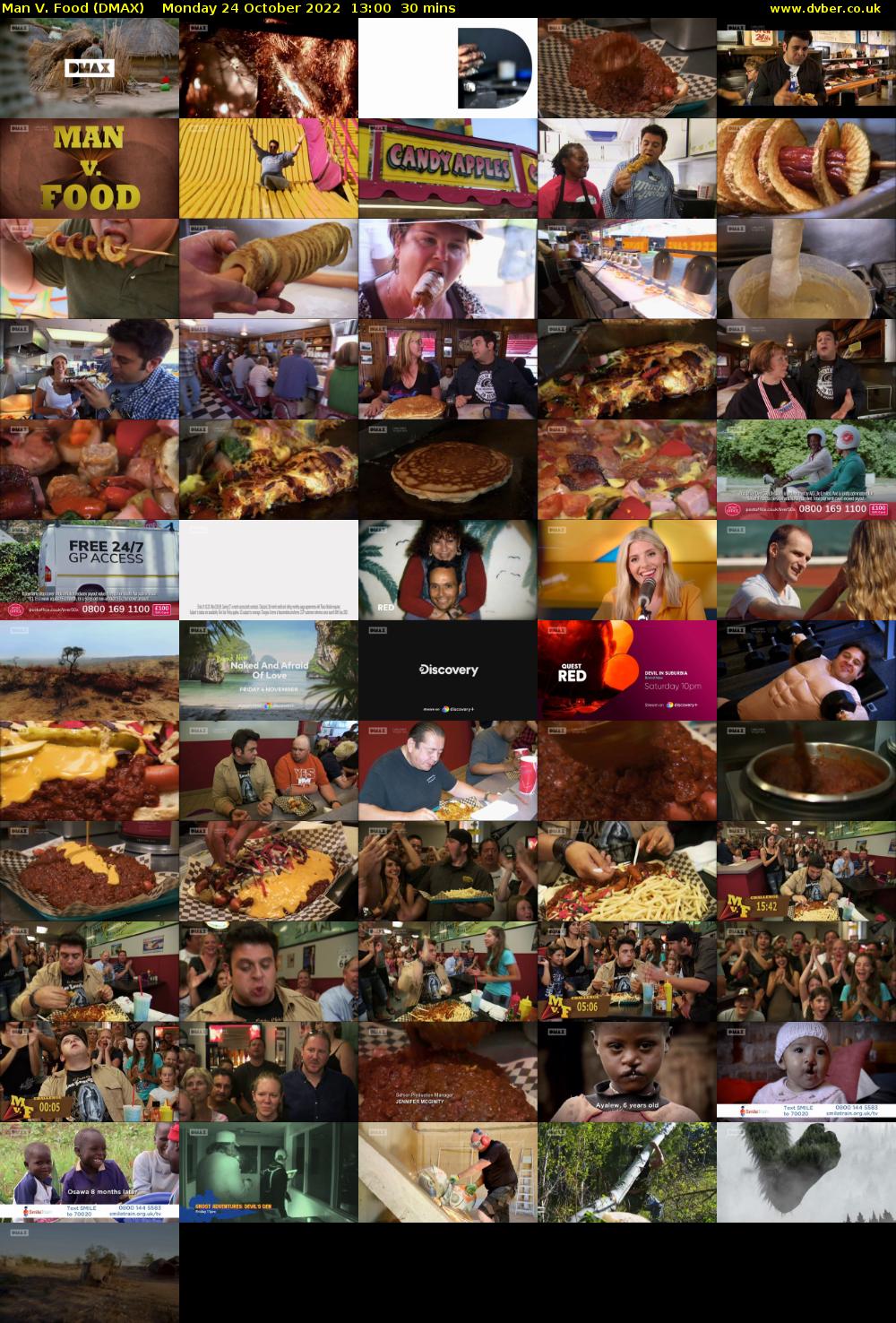 Man V. Food (DMAX) Monday 24 October 2022 13:00 - 13:30