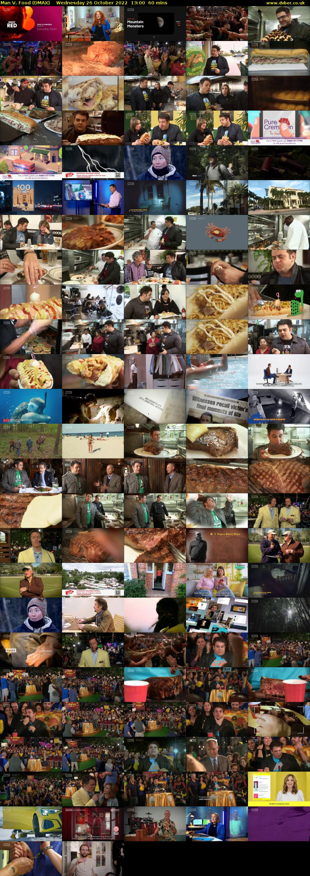 Man V. Food (DMAX) Wednesday 26 October 2022 13:00 - 14:00