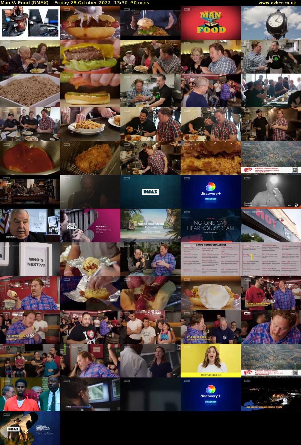 Man V. Food (DMAX) Friday 28 October 2022 13:30 - 14:00