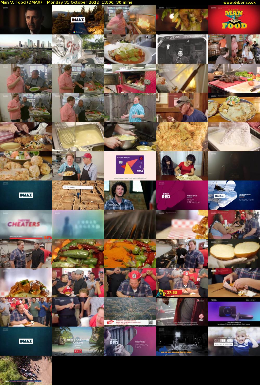 Man V. Food (DMAX) Monday 31 October 2022 13:00 - 13:30