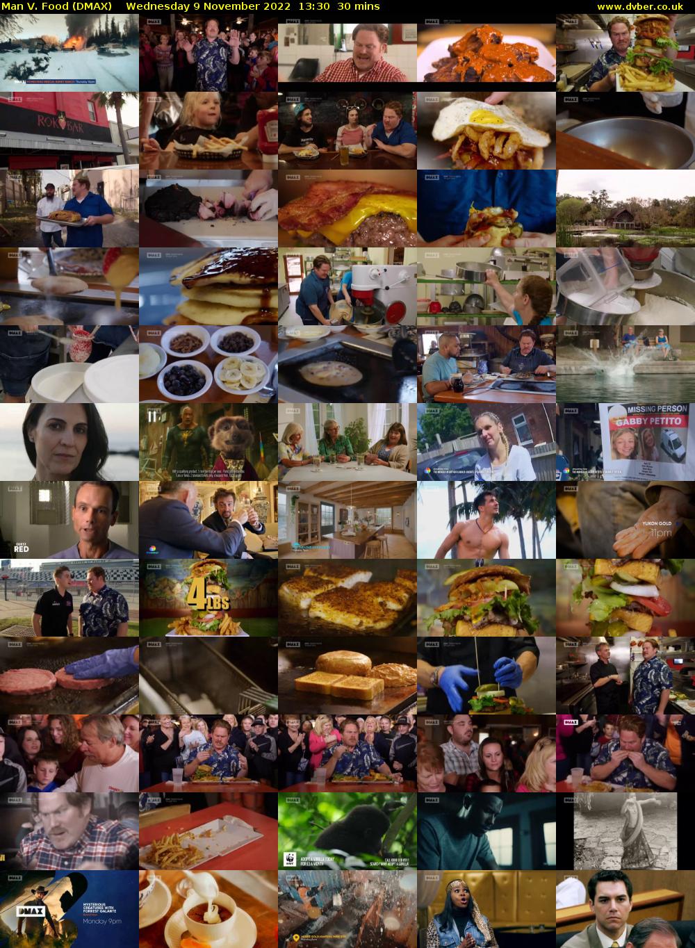 Man V. Food (DMAX) Wednesday 9 November 2022 13:30 - 14:00