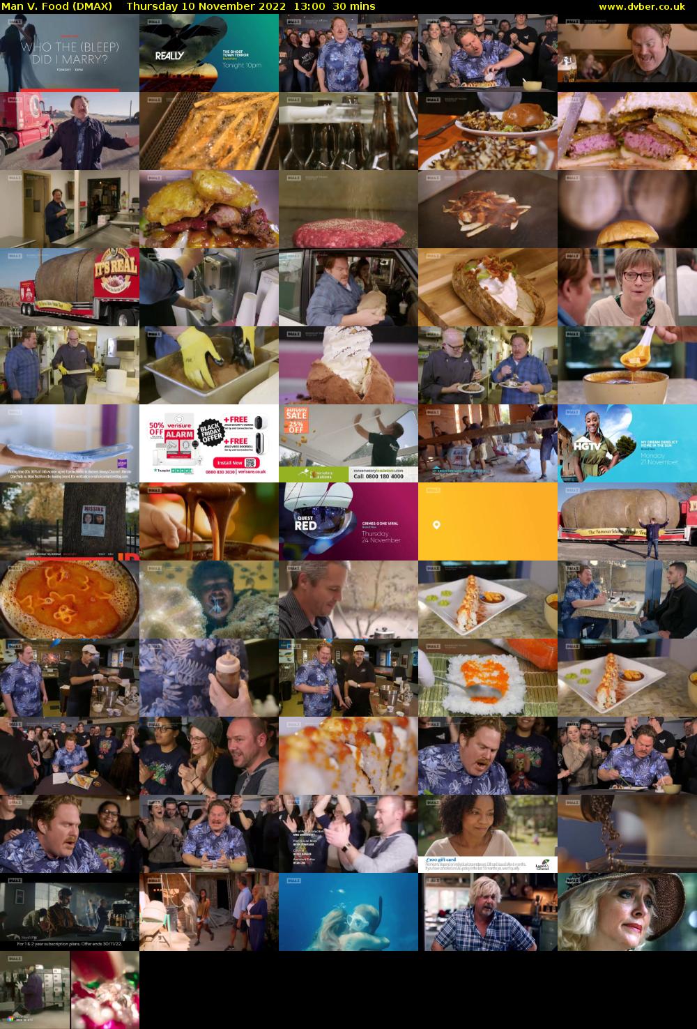 Man V. Food (DMAX) Thursday 10 November 2022 13:00 - 13:30