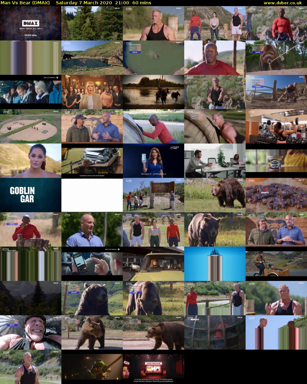 Man Vs Bear (DMAX) Saturday 7 March 2020 21:00 - 22:00