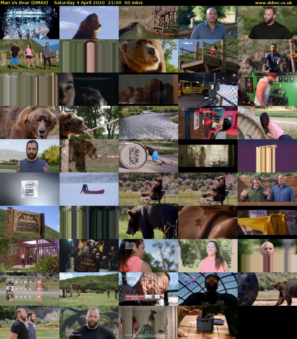 Man Vs Bear (DMAX) Saturday 4 April 2020 21:00 - 22:00