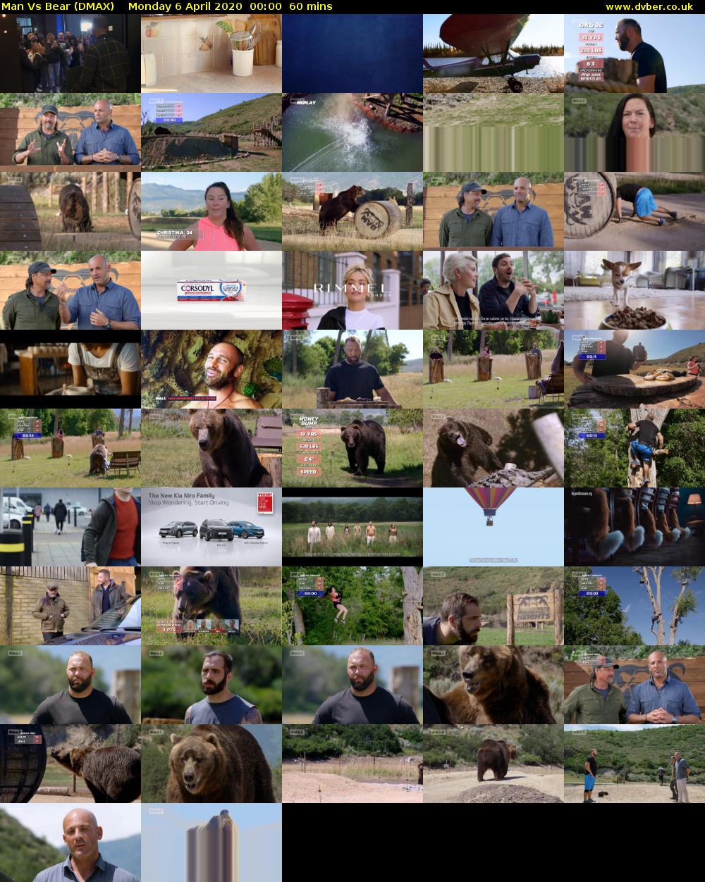 Man Vs Bear (DMAX) Monday 6 April 2020 00:00 - 01:00