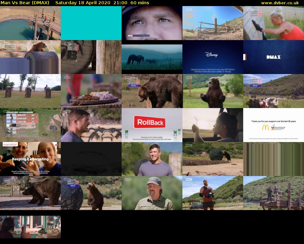 Man Vs Bear (DMAX) Saturday 18 April 2020 21:00 - 22:00
