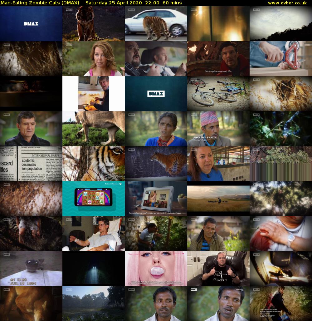 Man-Eating Zombie Cats (DMAX) Saturday 25 April 2020 22:00 - 23:00