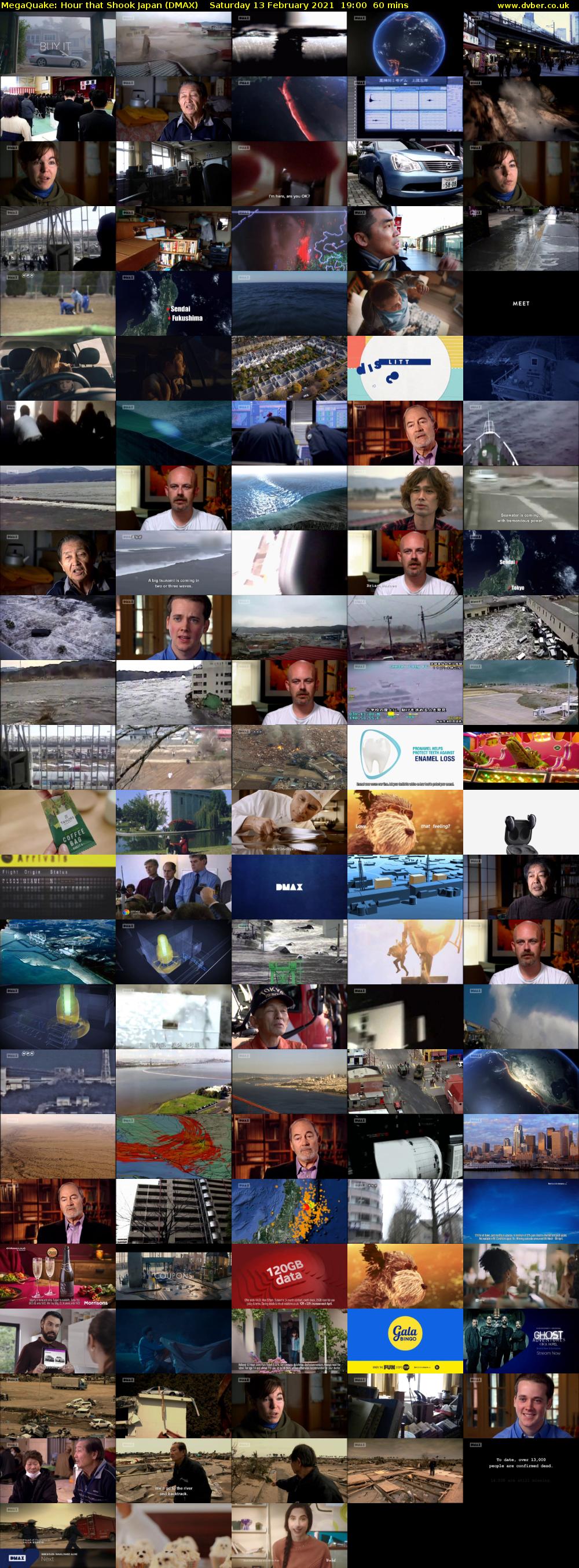 MegaQuake: Hour that Shook Japan (DMAX) Saturday 13 February 2021 19:00 - 20:00