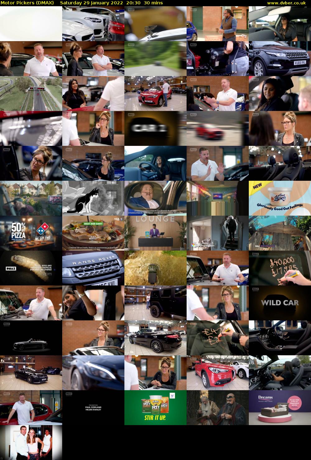 Motor Pickers (DMAX) Saturday 29 January 2022 20:30 - 21:00