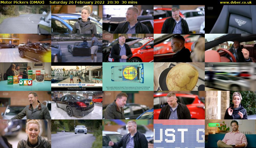 Motor Pickers (DMAX) Saturday 26 February 2022 20:30 - 21:00