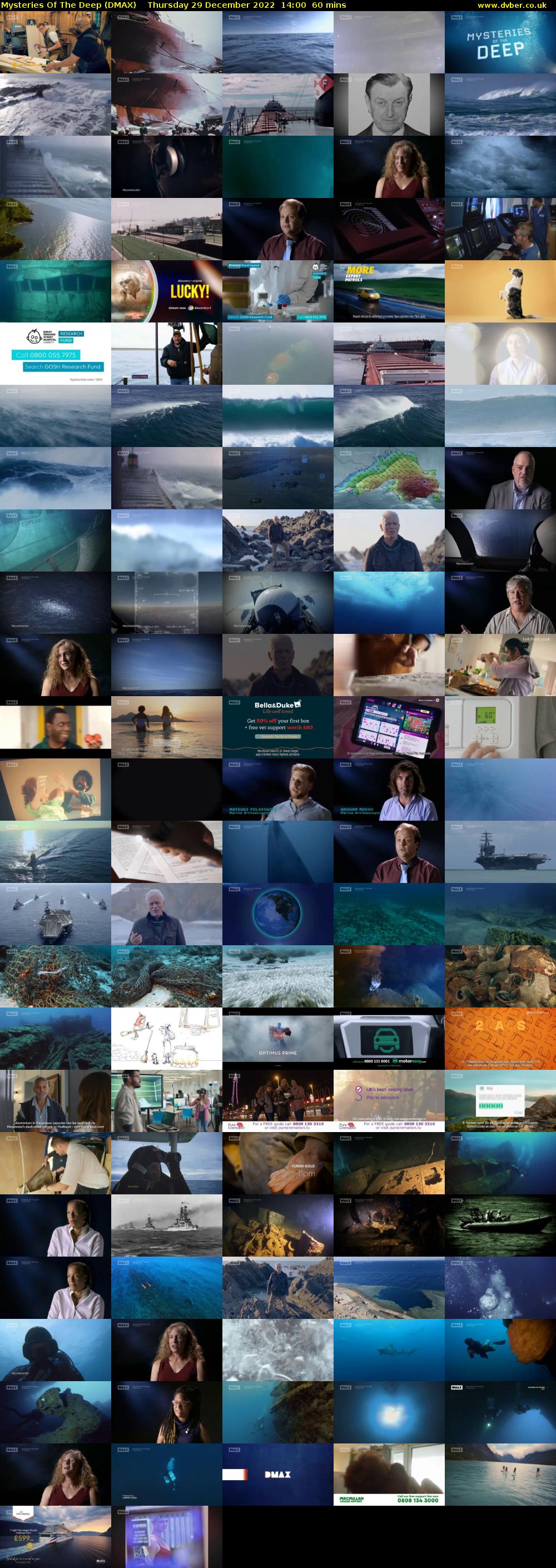 Mysteries Of The Deep (DMAX) Thursday 29 December 2022 14:00 - 15:00