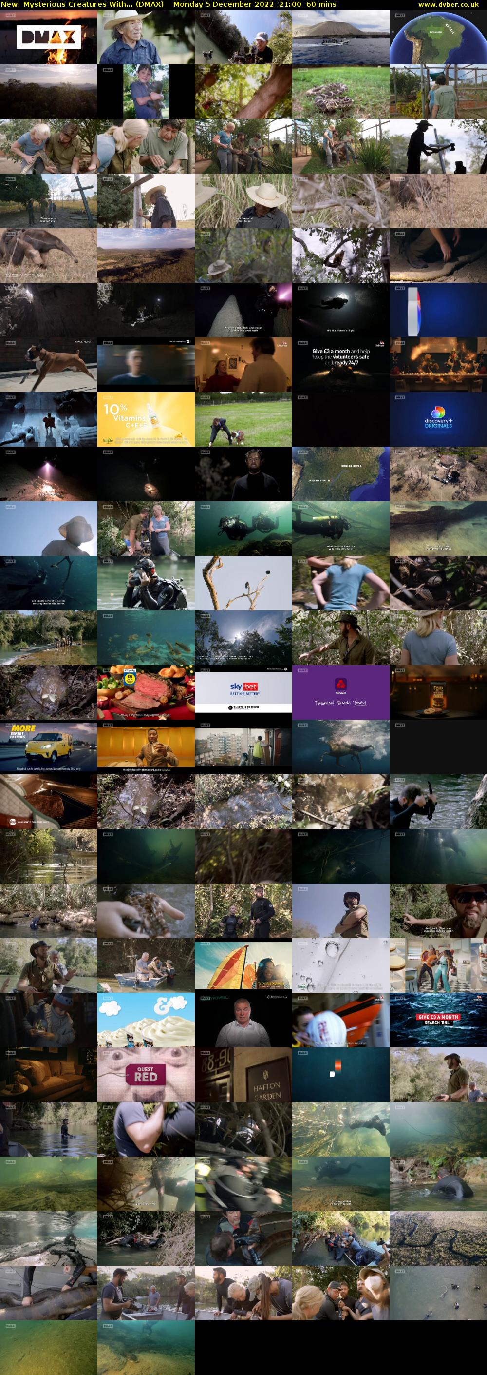 Mysterious Creatures With... (DMAX) Monday 5 December 2022 21:00 - 22:00