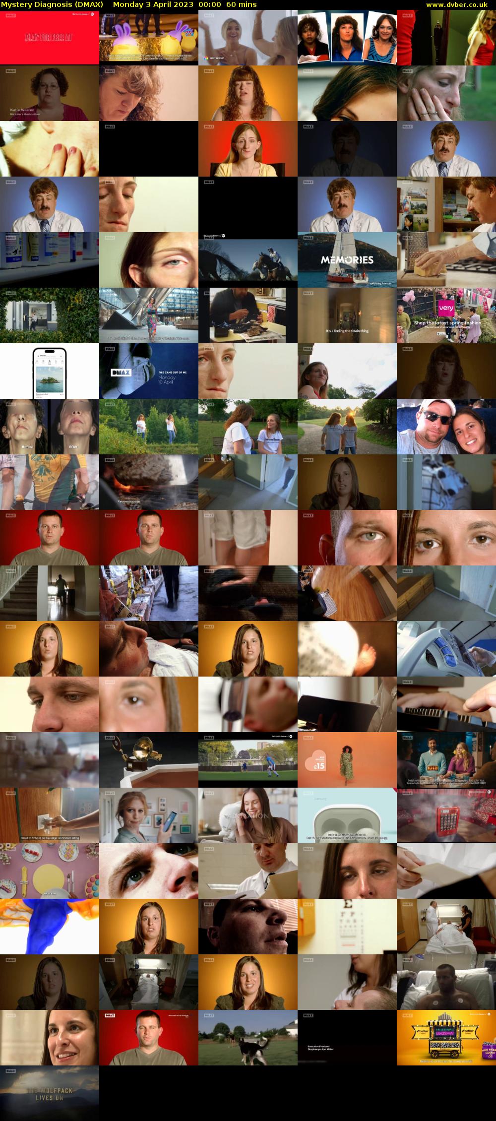 Mystery Diagnosis (DMAX) Monday 3 April 2023 00:00 - 01:00