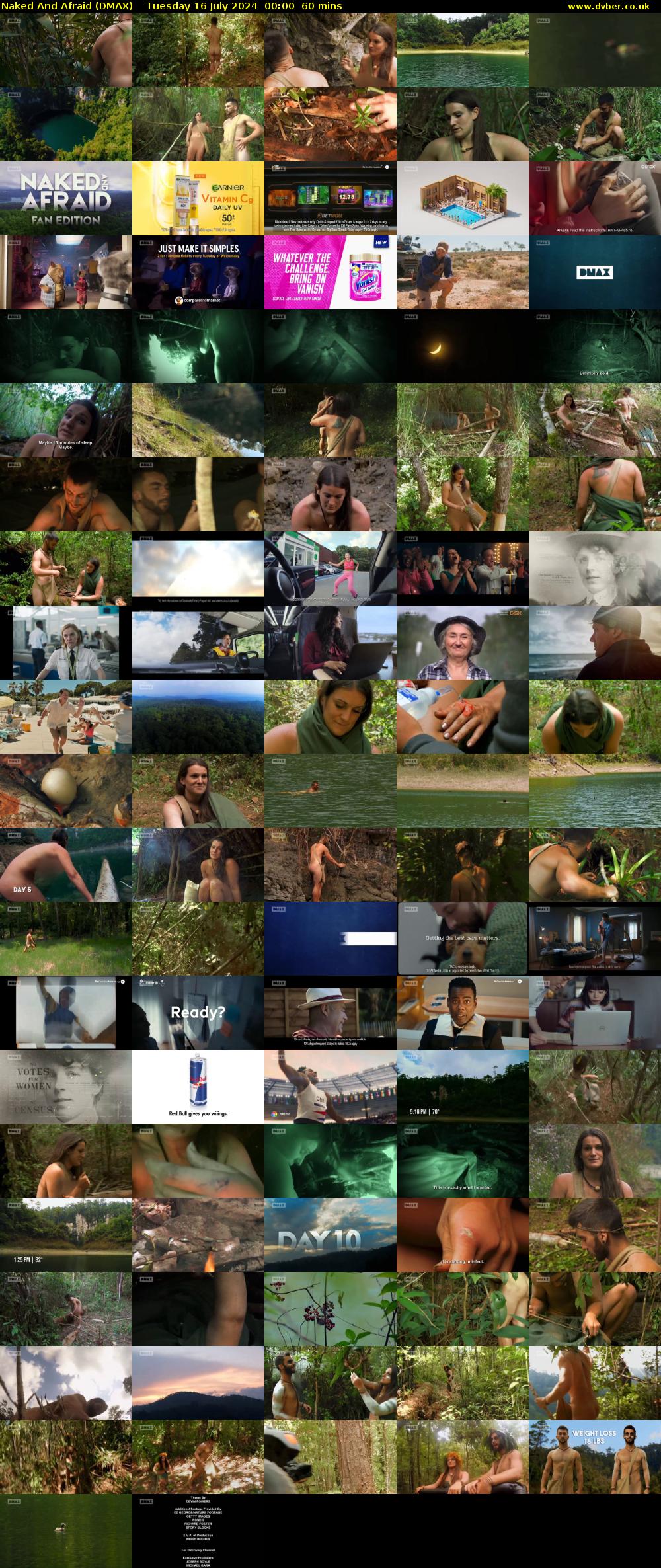 Naked And Afraid (DMAX) Tuesday 16 July 2024 00:00 - 01:00