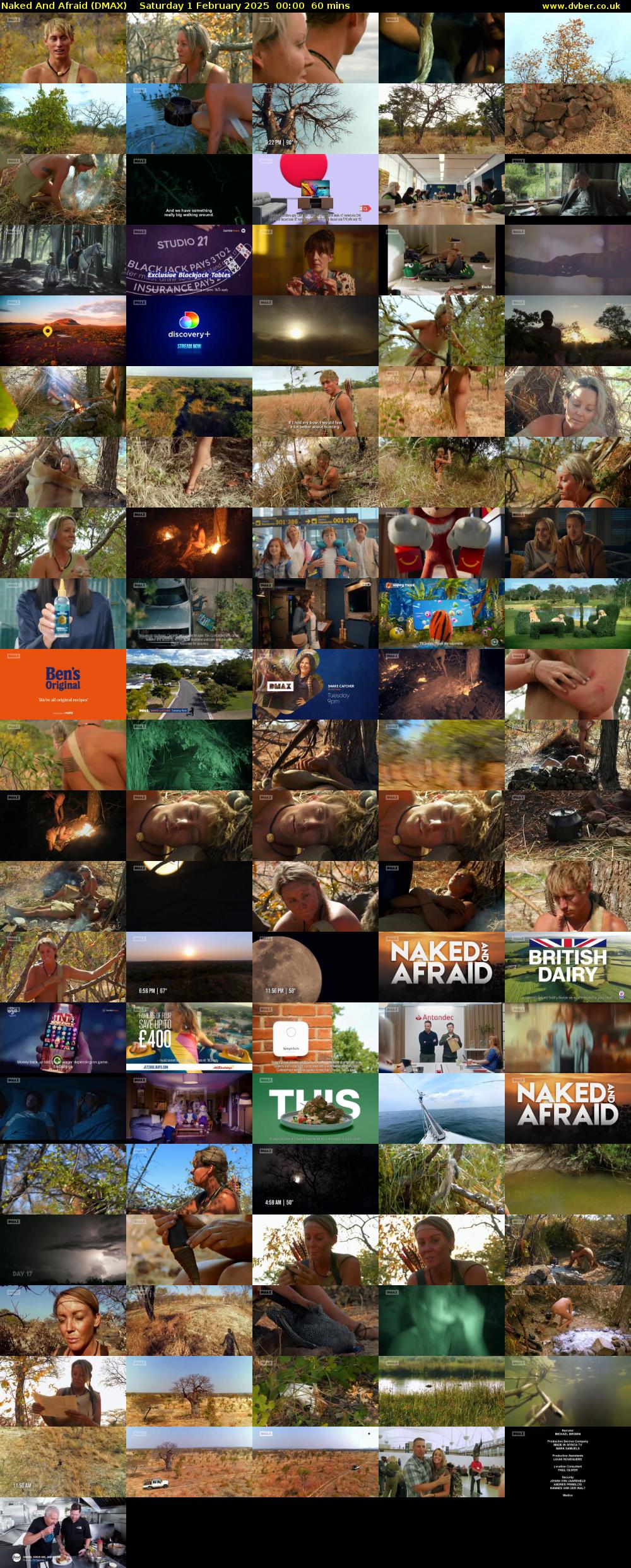 Naked And Afraid (DMAX) Saturday 1 February 2025 00:00 - 01:00
