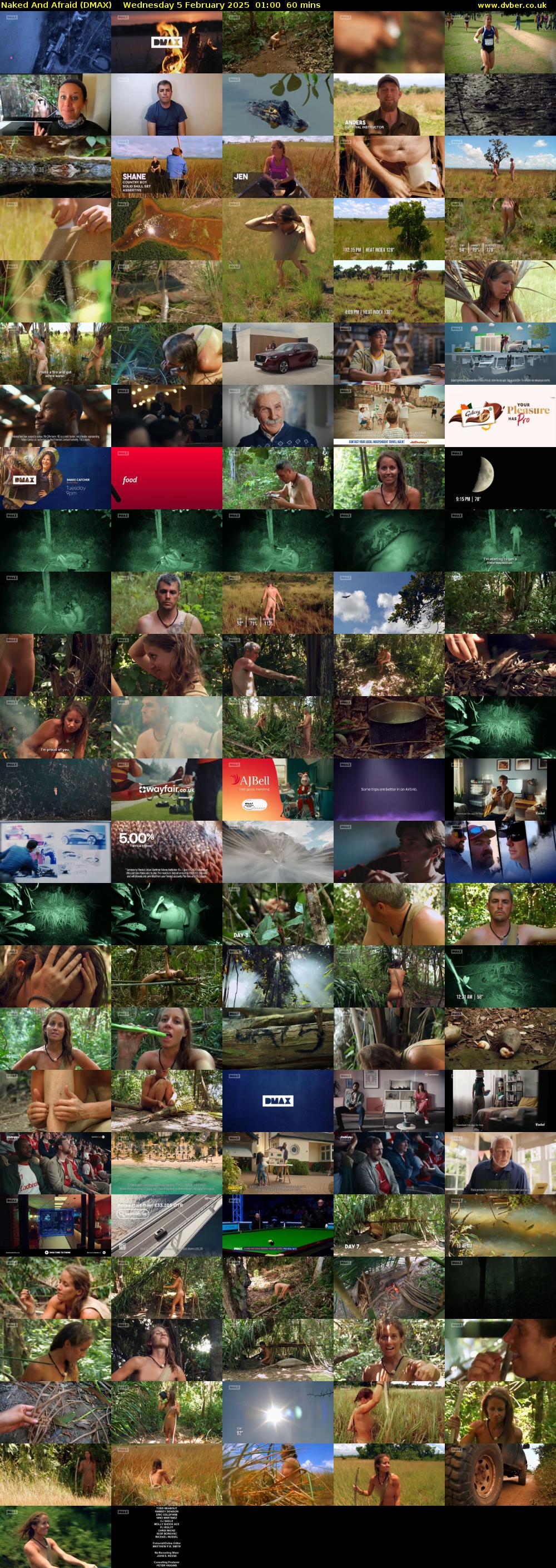 Naked And Afraid (DMAX) Wednesday 5 February 2025 01:00 - 02:00