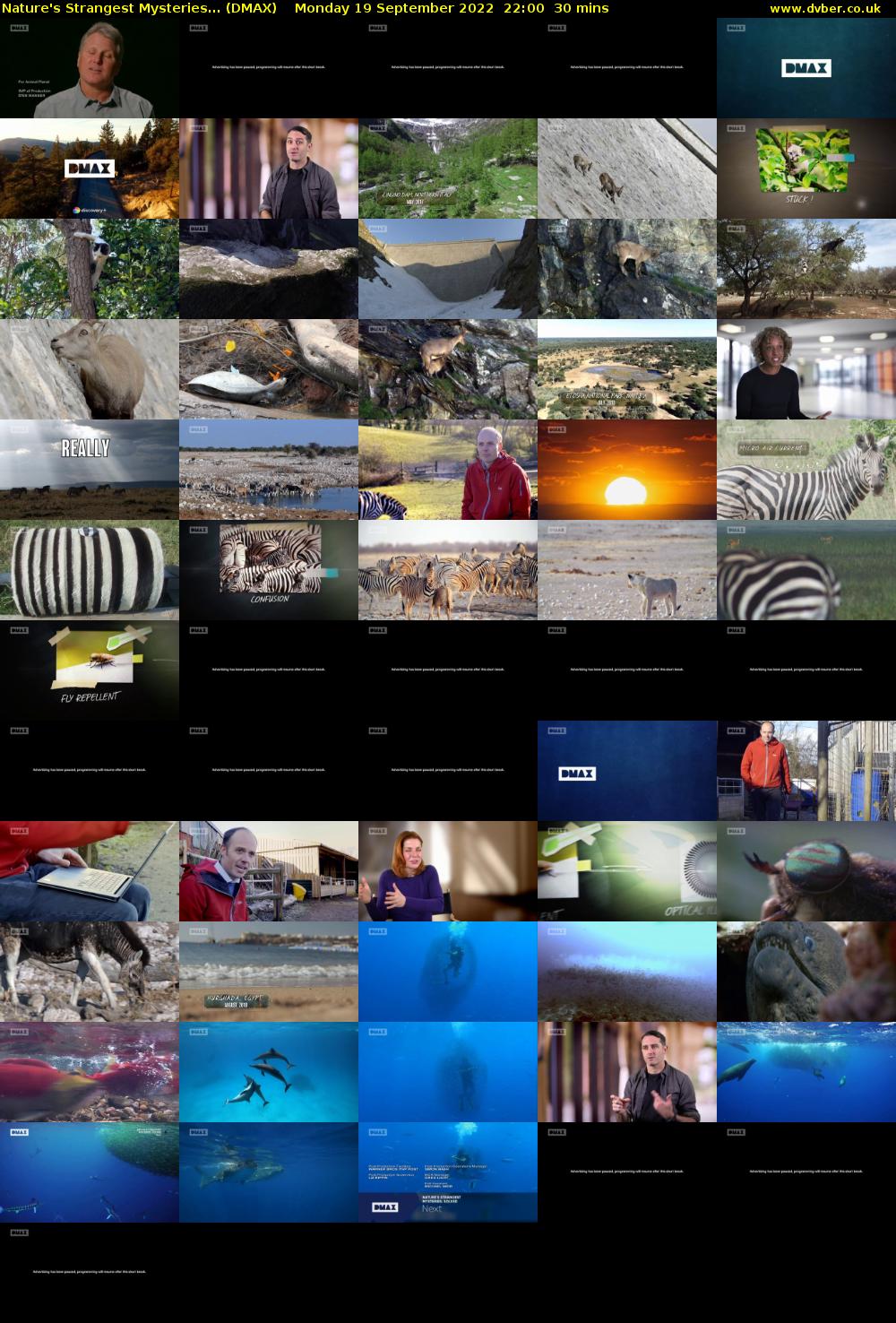 Nature's Strangest Mysteries... (DMAX) Monday 19 September 2022 22:00 - 22:30