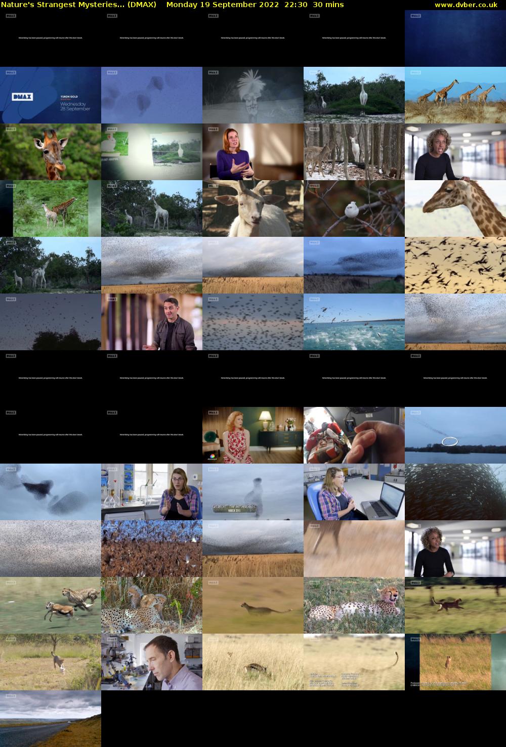 Nature's Strangest Mysteries... (DMAX) Monday 19 September 2022 22:30 - 23:00