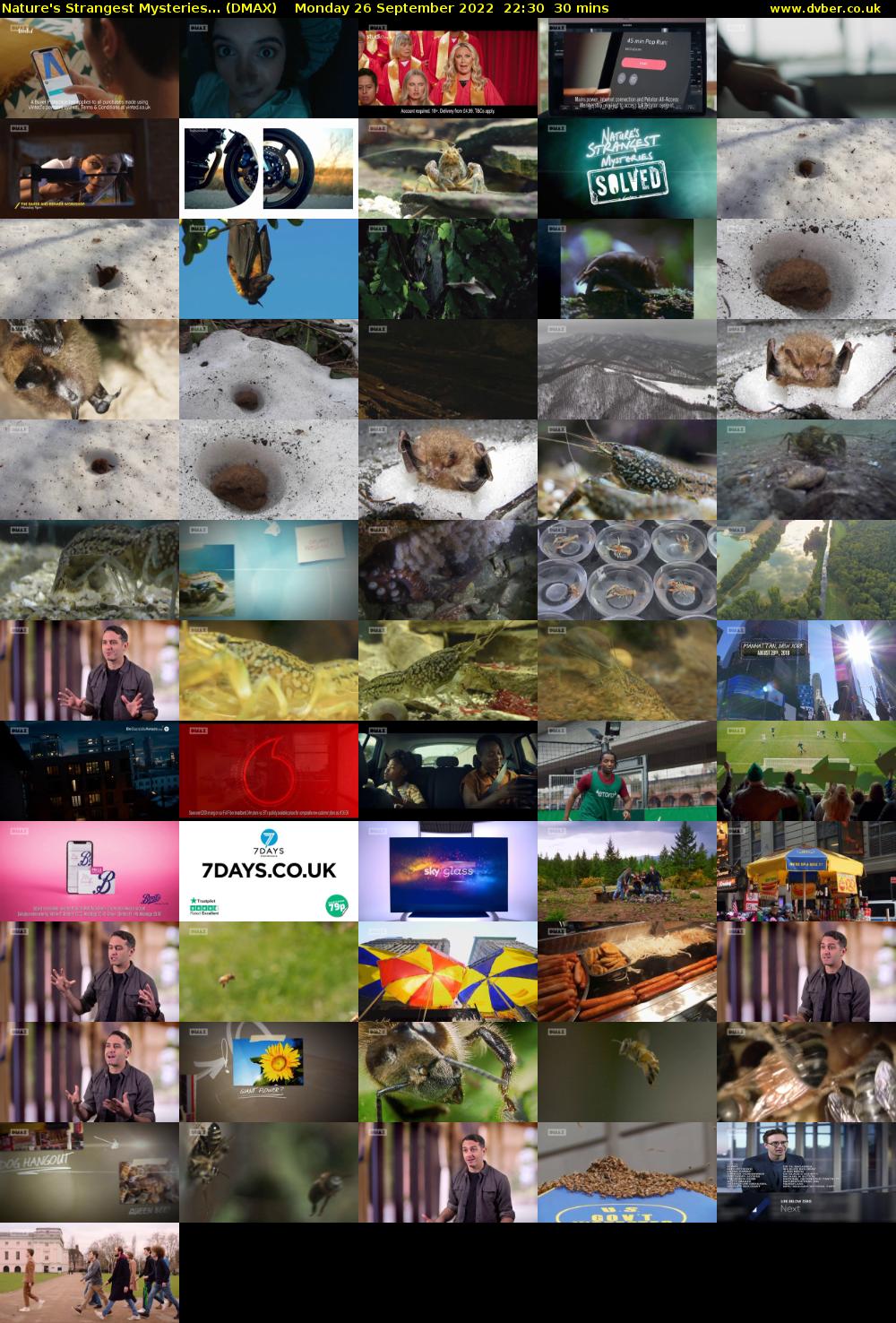 Nature's Strangest Mysteries... (DMAX) Monday 26 September 2022 22:30 - 23:00