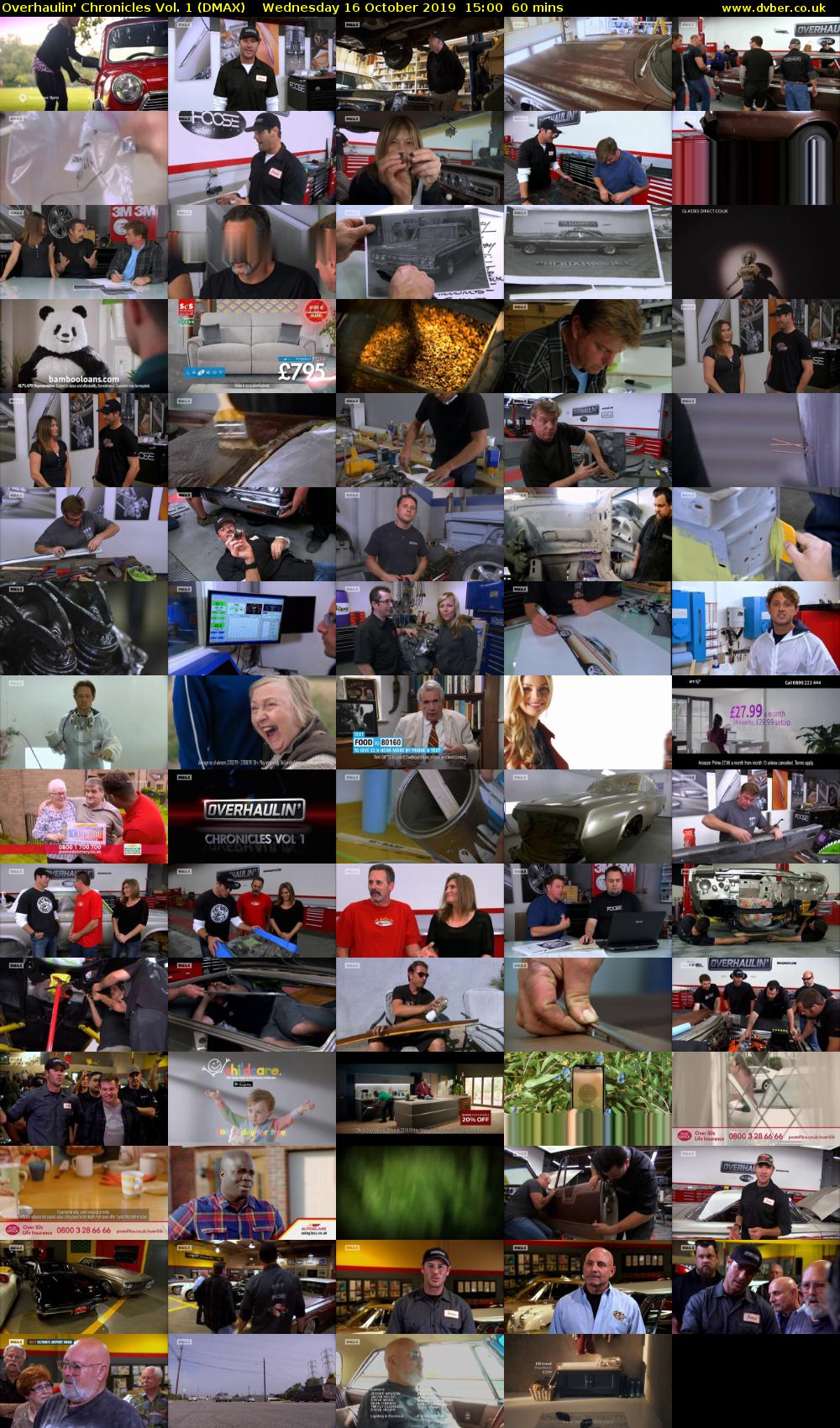 Overhaulin' Chronicles Vol. 1 (DMAX) Wednesday 16 October 2019 15:00 - 16:00