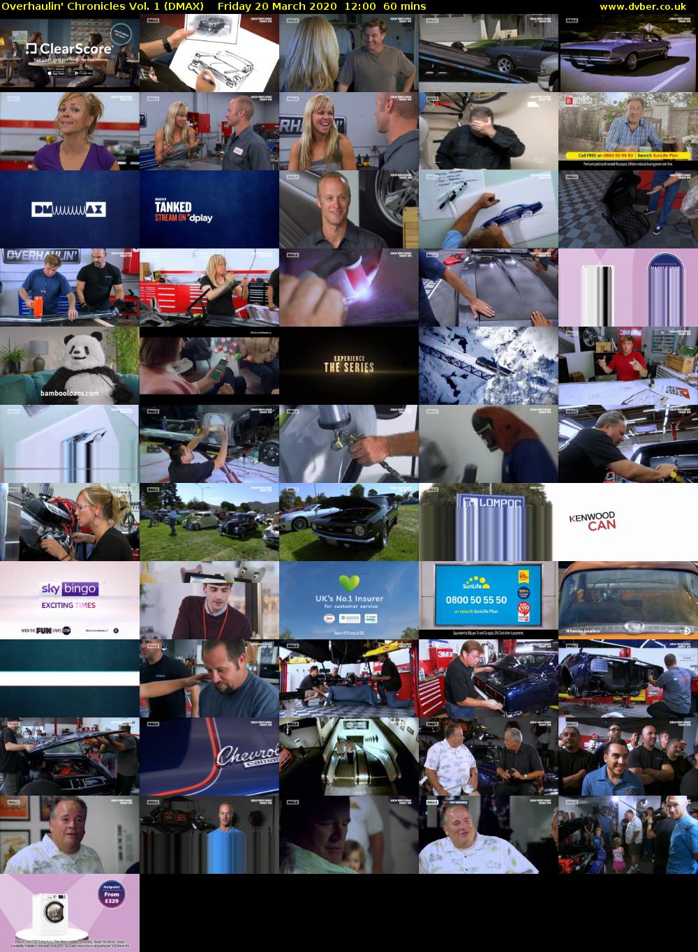 Overhaulin' Chronicles Vol. 1 (DMAX) Friday 20 March 2020 12:00 - 13:00