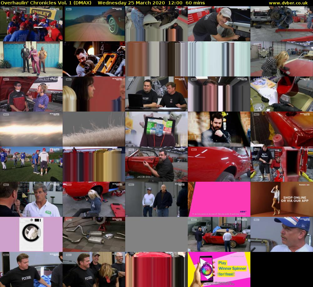 Overhaulin' Chronicles Vol. 1 (DMAX) Wednesday 25 March 2020 12:00 - 13:00