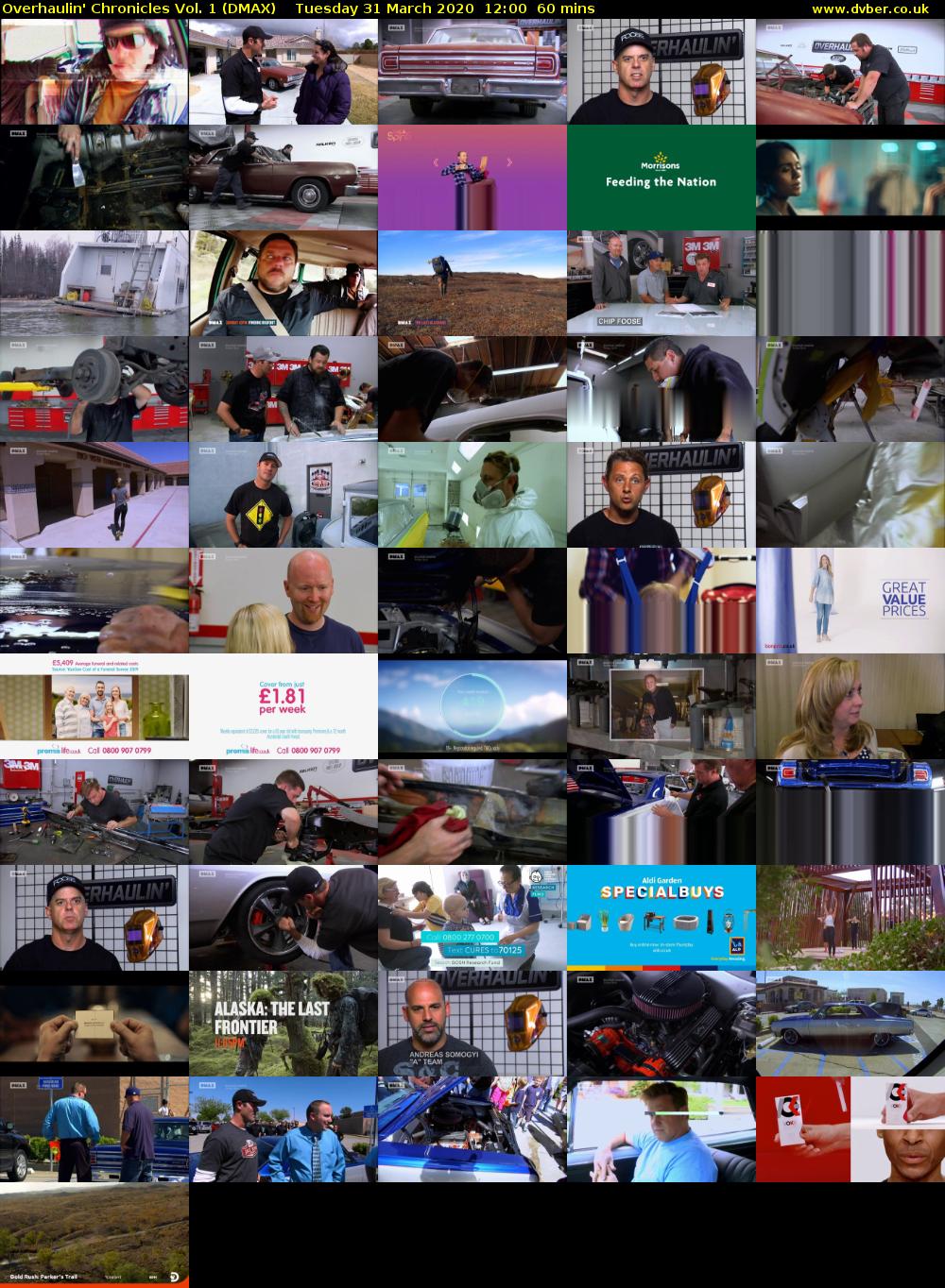 Overhaulin' Chronicles Vol. 1 (DMAX) Tuesday 31 March 2020 12:00 - 13:00