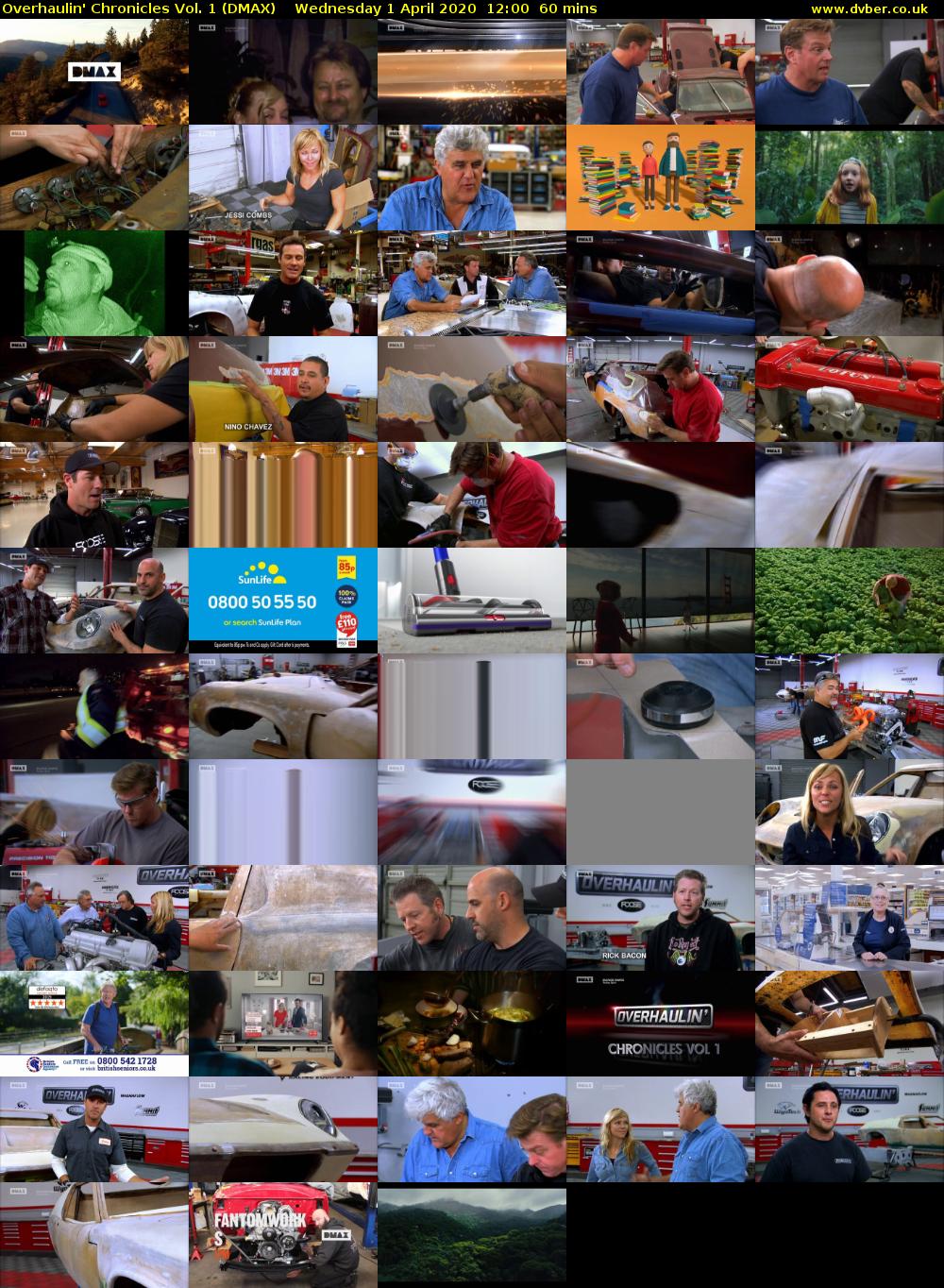 Overhaulin' Chronicles Vol. 1 (DMAX) Wednesday 1 April 2020 12:00 - 13:00
