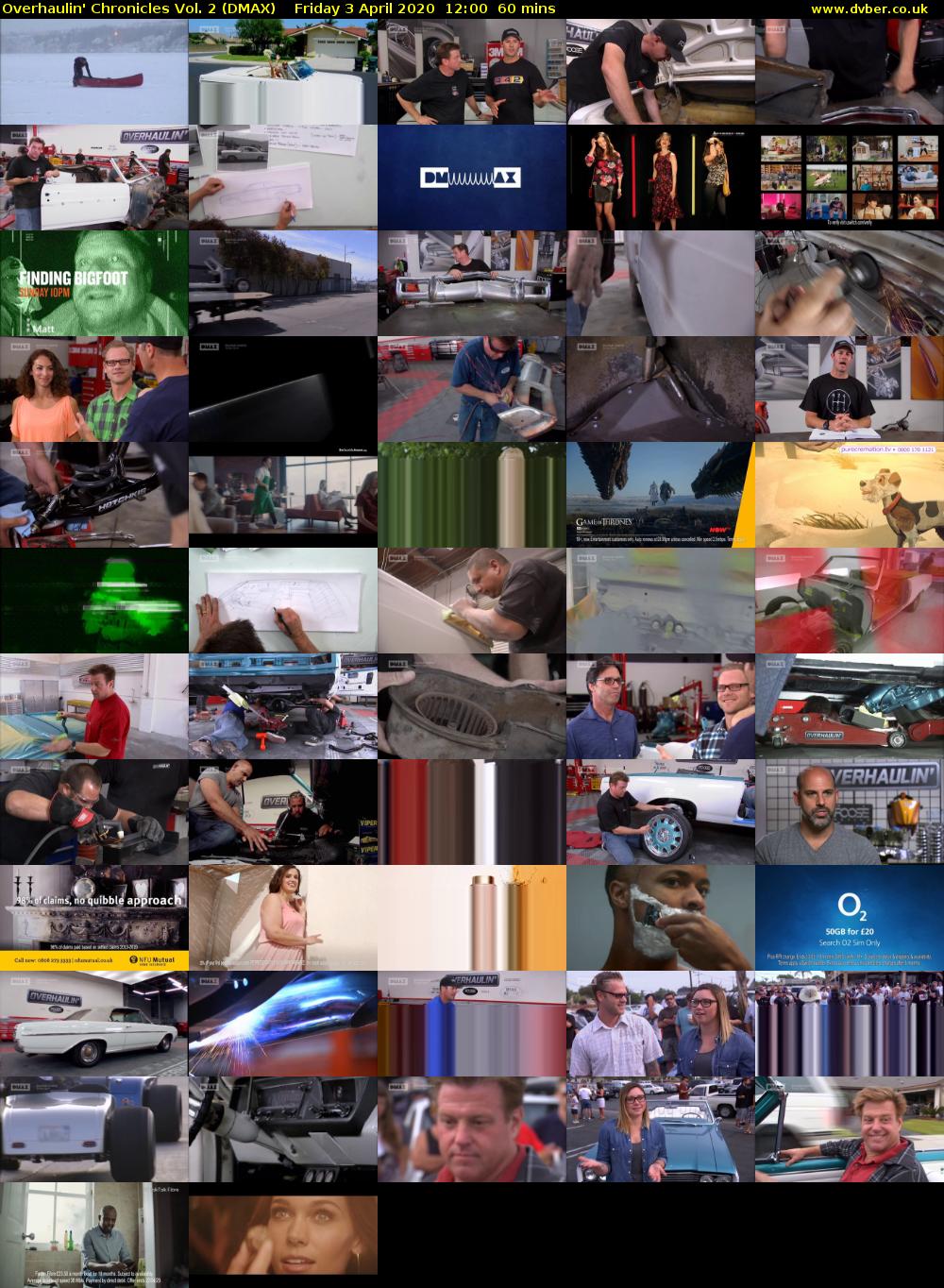 Overhaulin' Chronicles Vol. 2 (DMAX) Friday 3 April 2020 12:00 - 13:00