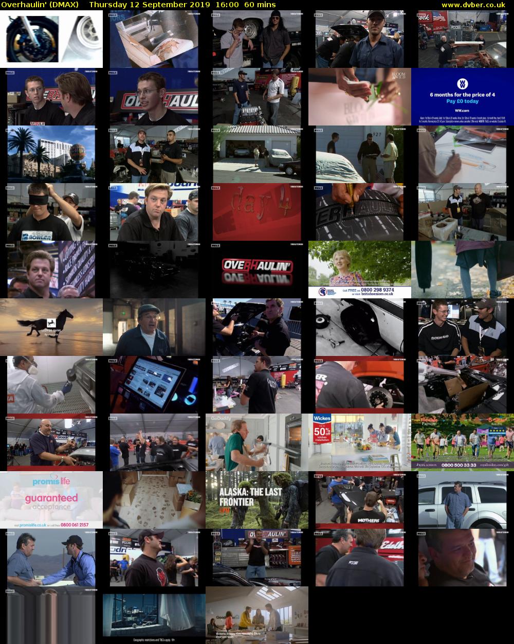 Overhaulin' (DMAX) Thursday 12 September 2019 16:00 - 17:00