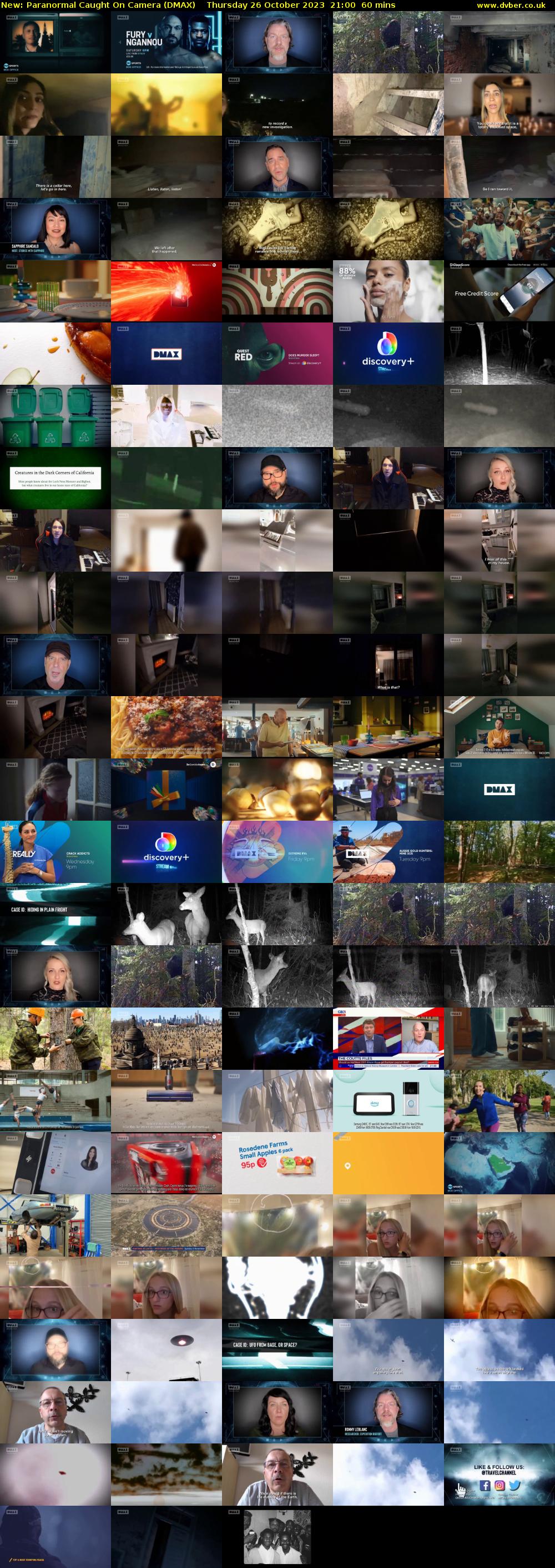 Paranormal Caught On Camera (DMAX) Thursday 26 October 2023 21:00 - 22:00