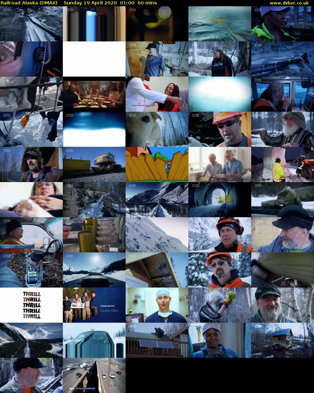 Railroad Alaska (DMAX) Sunday 19 April 2020 01:00 - 02:00