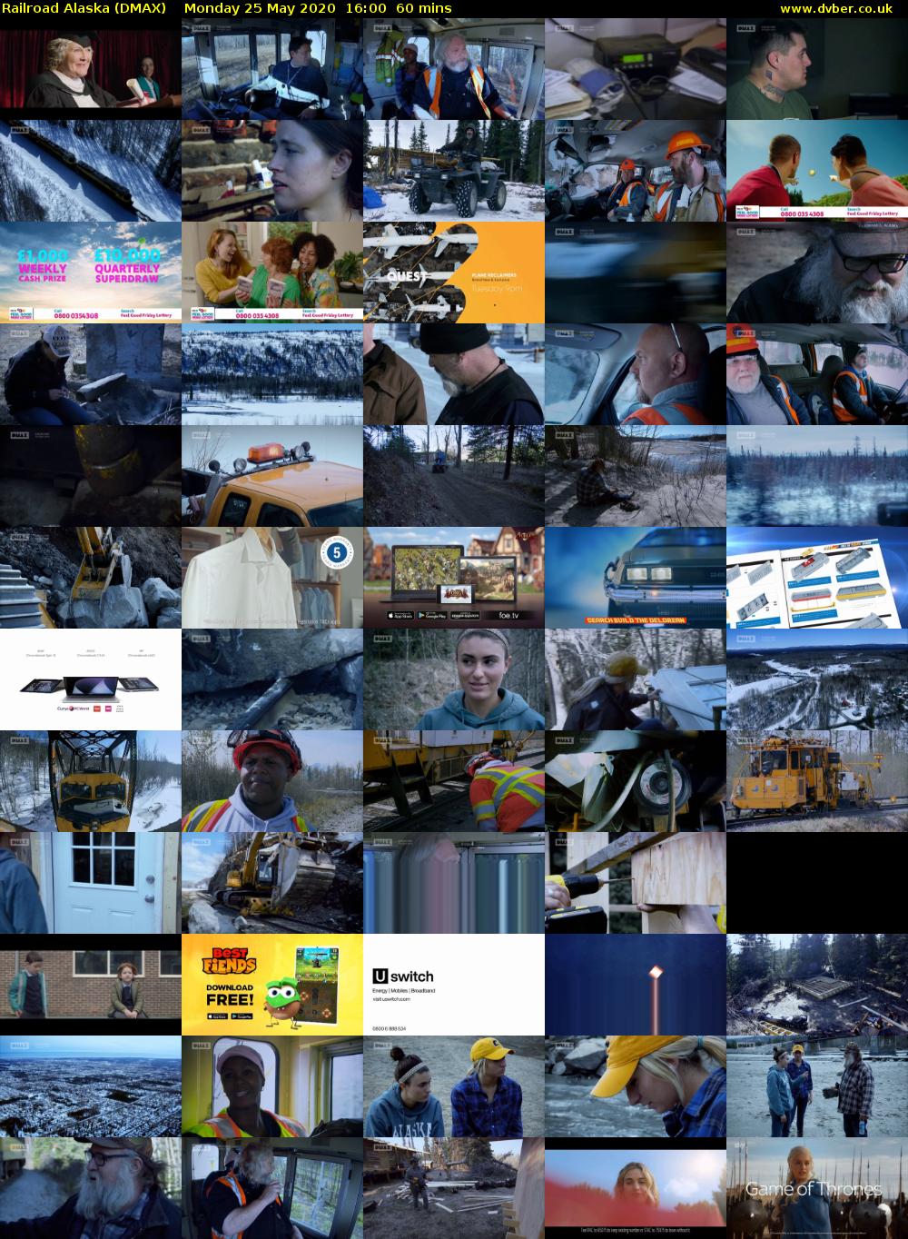 Railroad Alaska (DMAX) Monday 25 May 2020 16:00 - 17:00