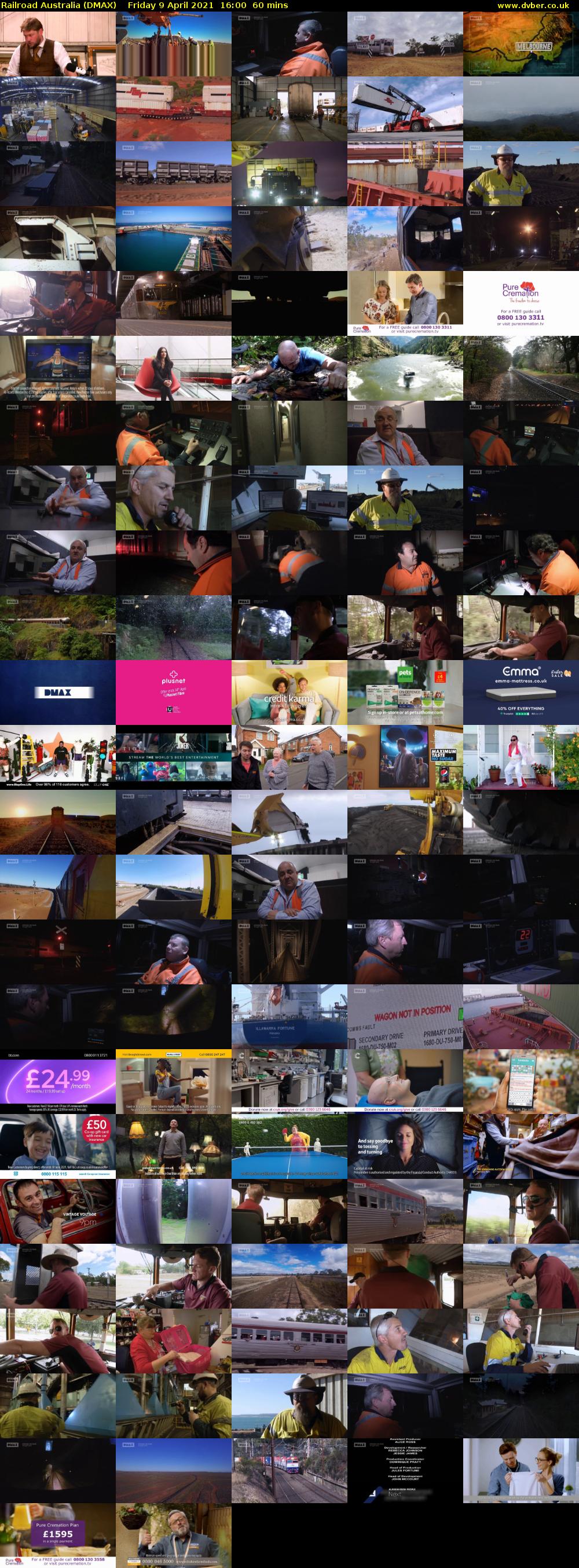 Railroad Australia (DMAX) Friday 9 April 2021 16:00 - 17:00