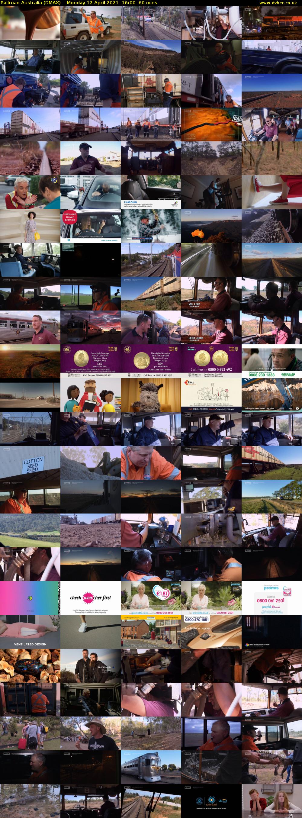 Railroad Australia (DMAX) Monday 12 April 2021 16:00 - 17:00