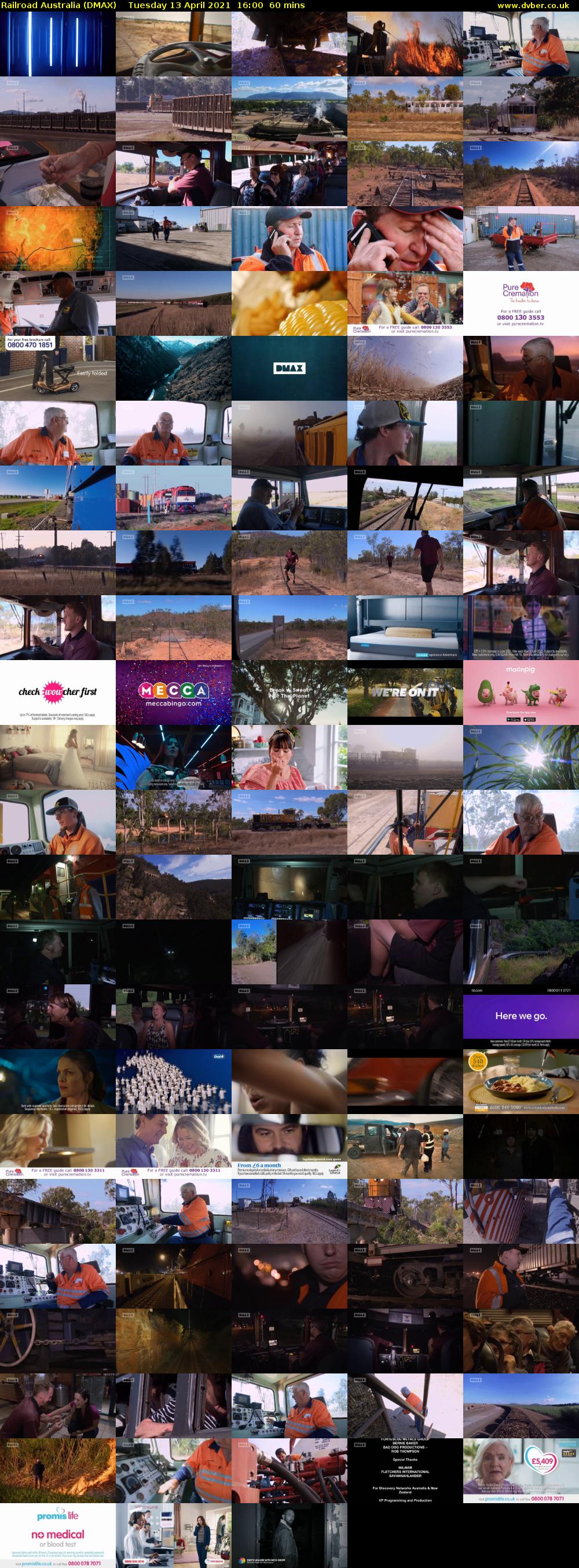 Railroad Australia (DMAX) Tuesday 13 April 2021 16:00 - 17:00