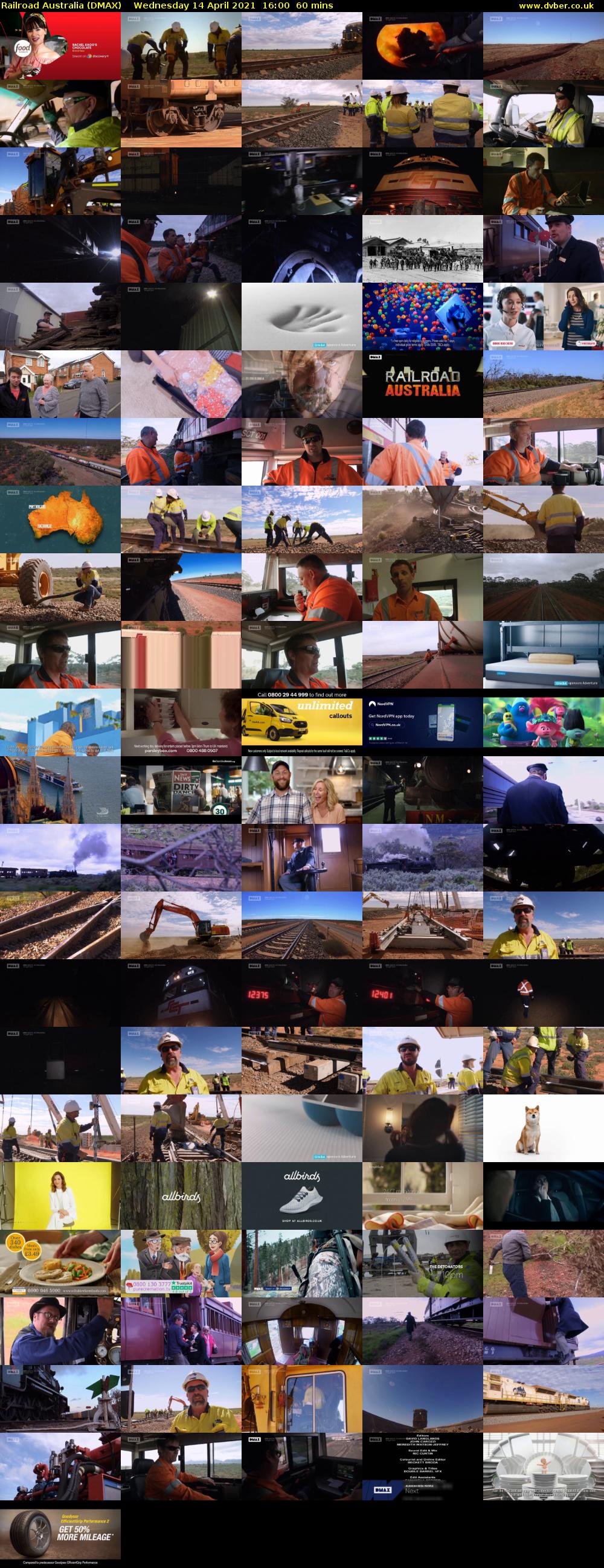 Railroad Australia (DMAX) Wednesday 14 April 2021 16:00 - 17:00