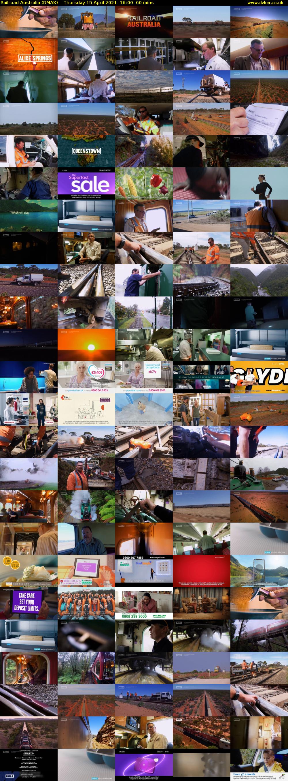 Railroad Australia (DMAX) Thursday 15 April 2021 16:00 - 17:00