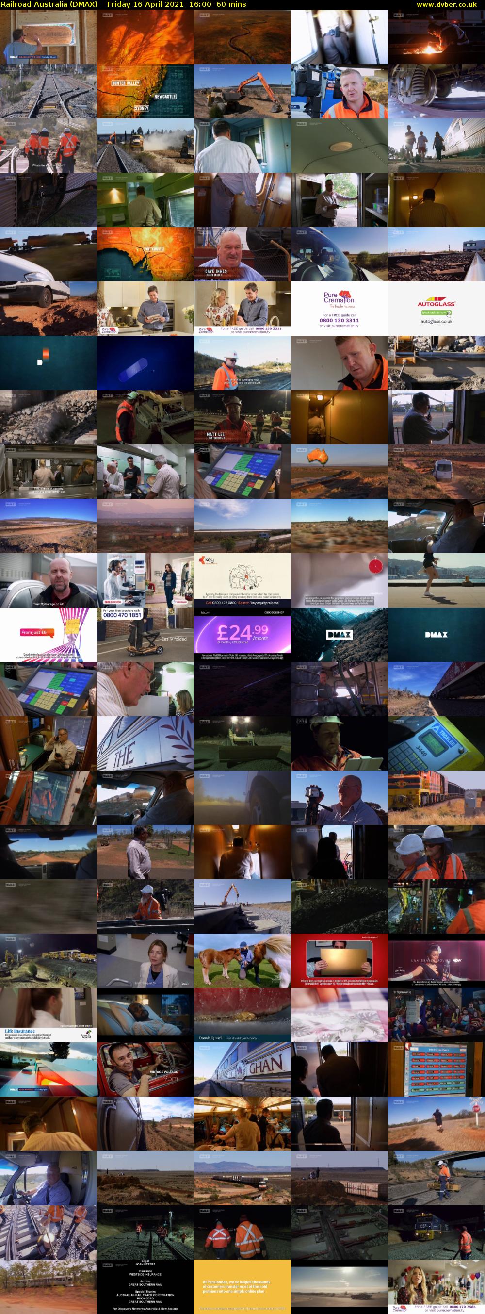 Railroad Australia (DMAX) Friday 16 April 2021 16:00 - 17:00