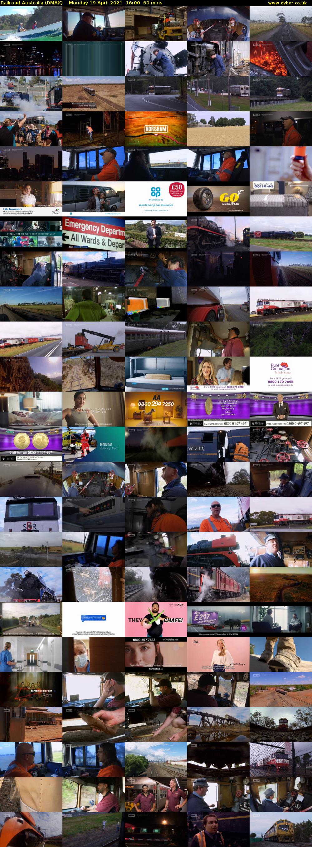 Railroad Australia (DMAX) Monday 19 April 2021 16:00 - 17:00