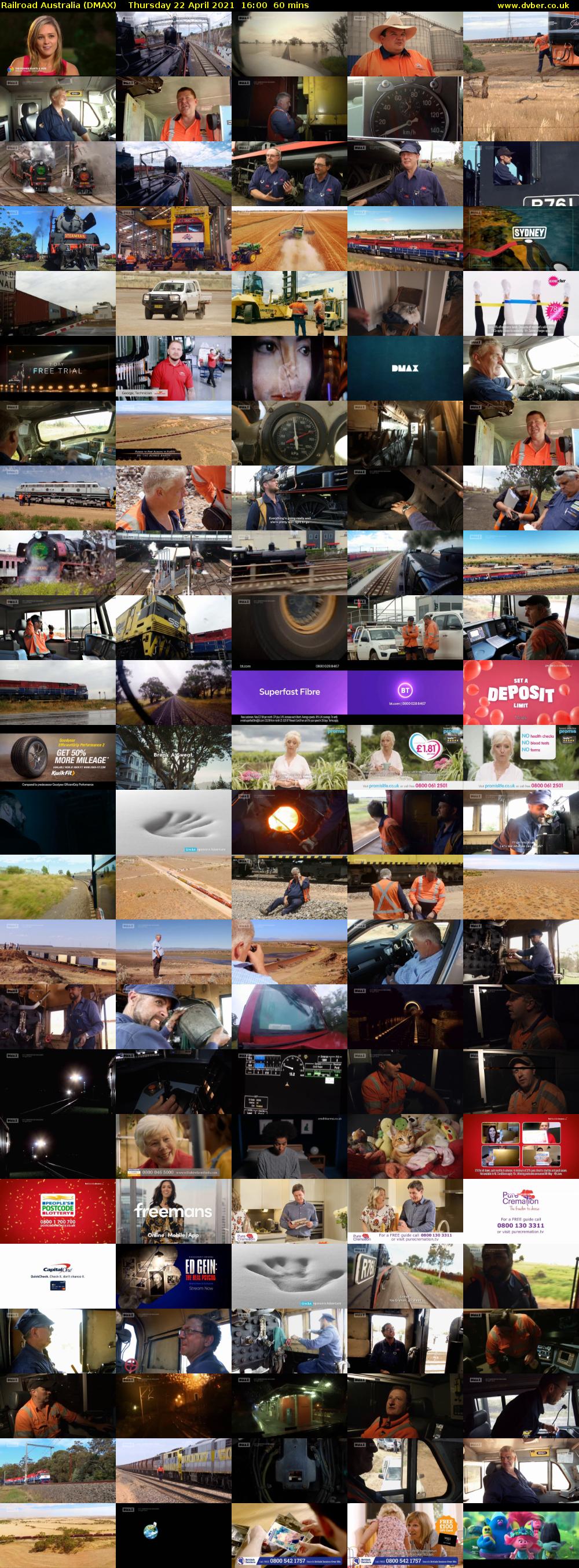 Railroad Australia (DMAX) Thursday 22 April 2021 16:00 - 17:00