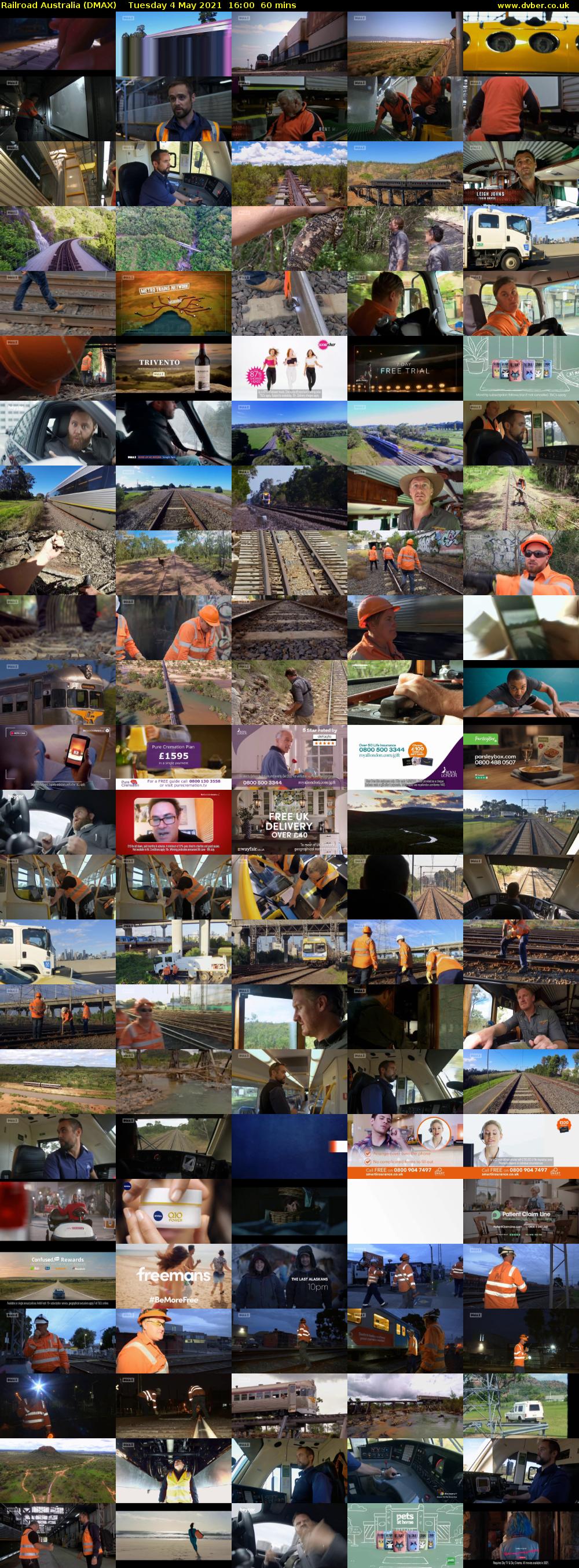 Railroad Australia (DMAX) Tuesday 4 May 2021 16:00 - 17:00