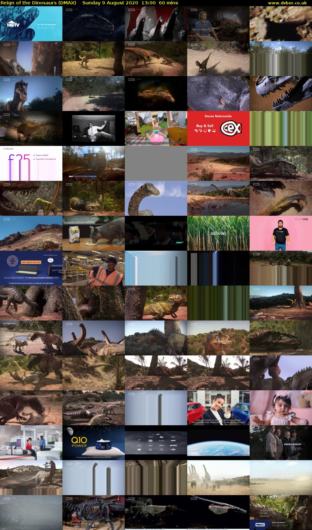 Reign of the Dinosaurs (DMAX) Sunday 9 August 2020 13:00 - 14:00