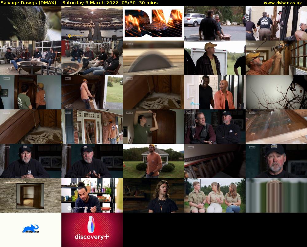 Salvage Dawgs (DMAX) Saturday 5 March 2022 05:30 - 06:00