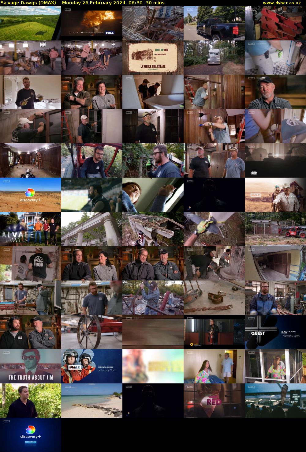 Salvage Dawgs (DMAX) Monday 26 February 2024 06:30 - 07:00