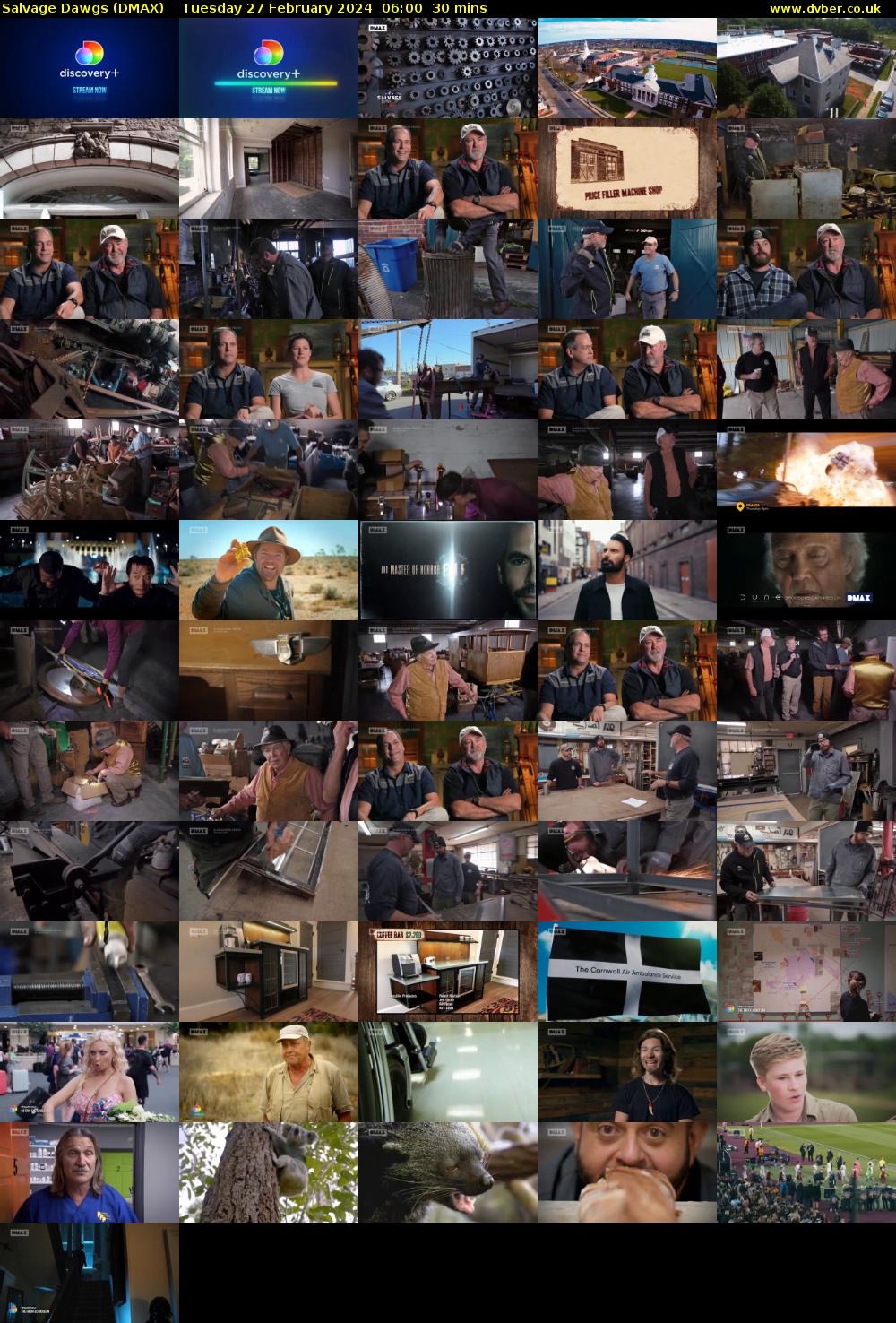 Salvage Dawgs (DMAX) Tuesday 27 February 2024 06:00 - 06:30