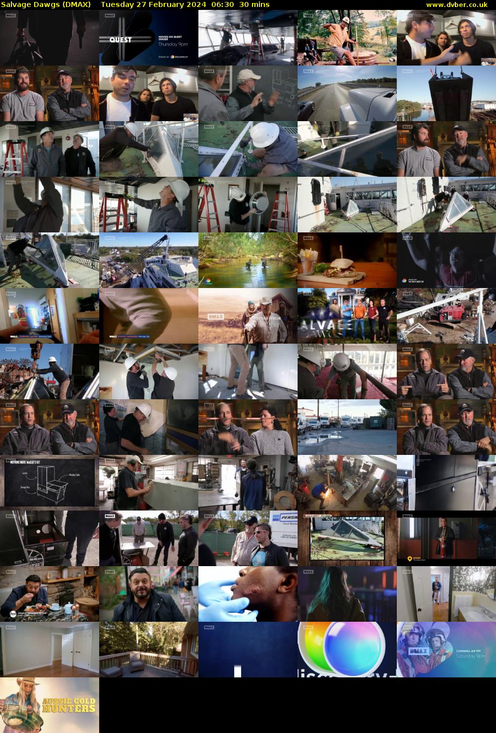 Salvage Dawgs (DMAX) Tuesday 27 February 2024 06:30 - 07:00