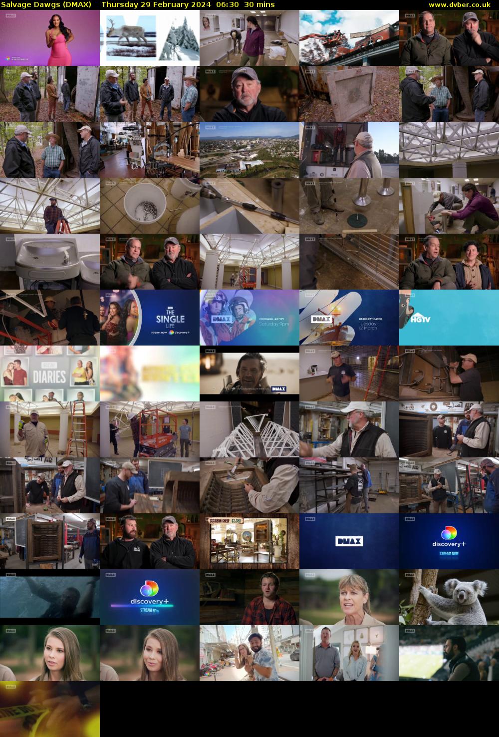 Salvage Dawgs (DMAX) Thursday 29 February 2024 06:30 - 07:00